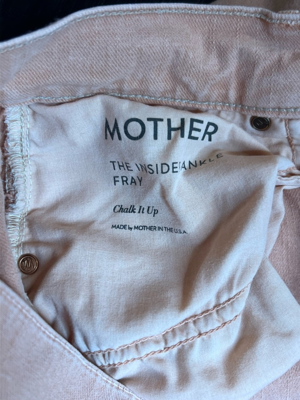 MOTHER The Insider Ankle Fray Chalk It Up Jean - Picture 6 of 8